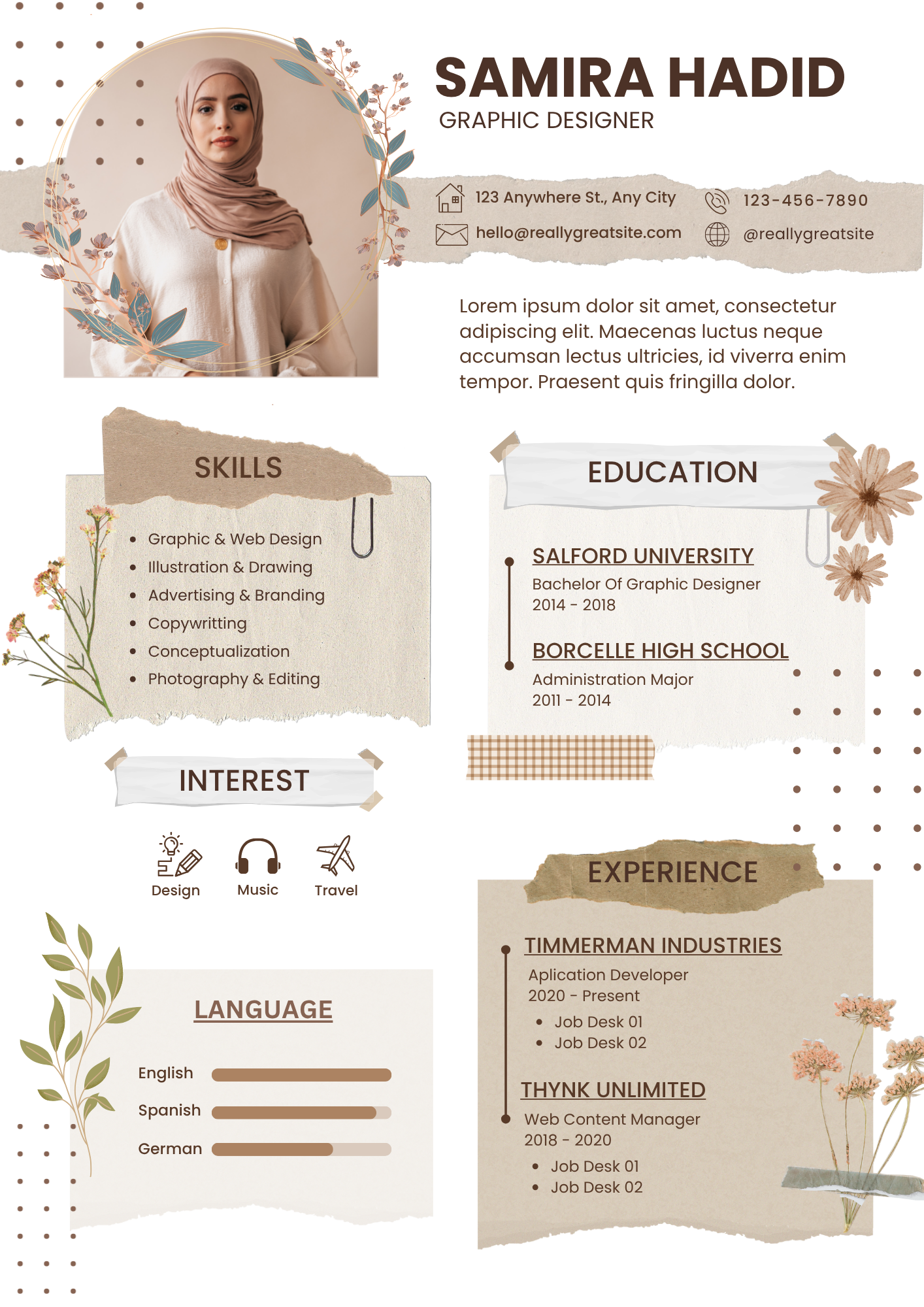 Professional CV Template F