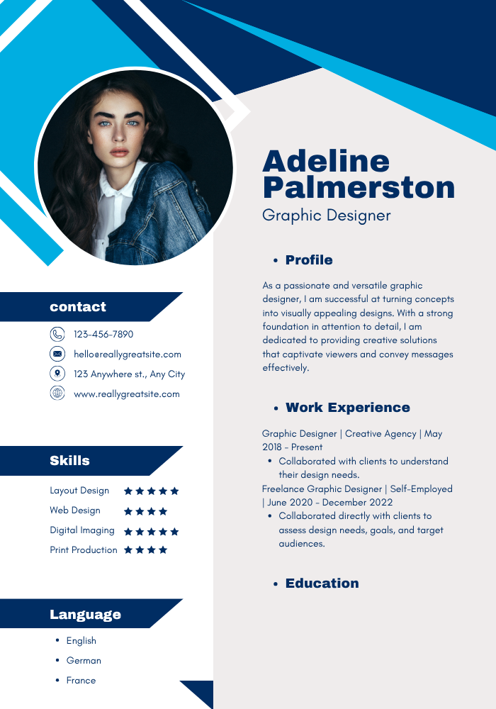 Professional CV Template BE