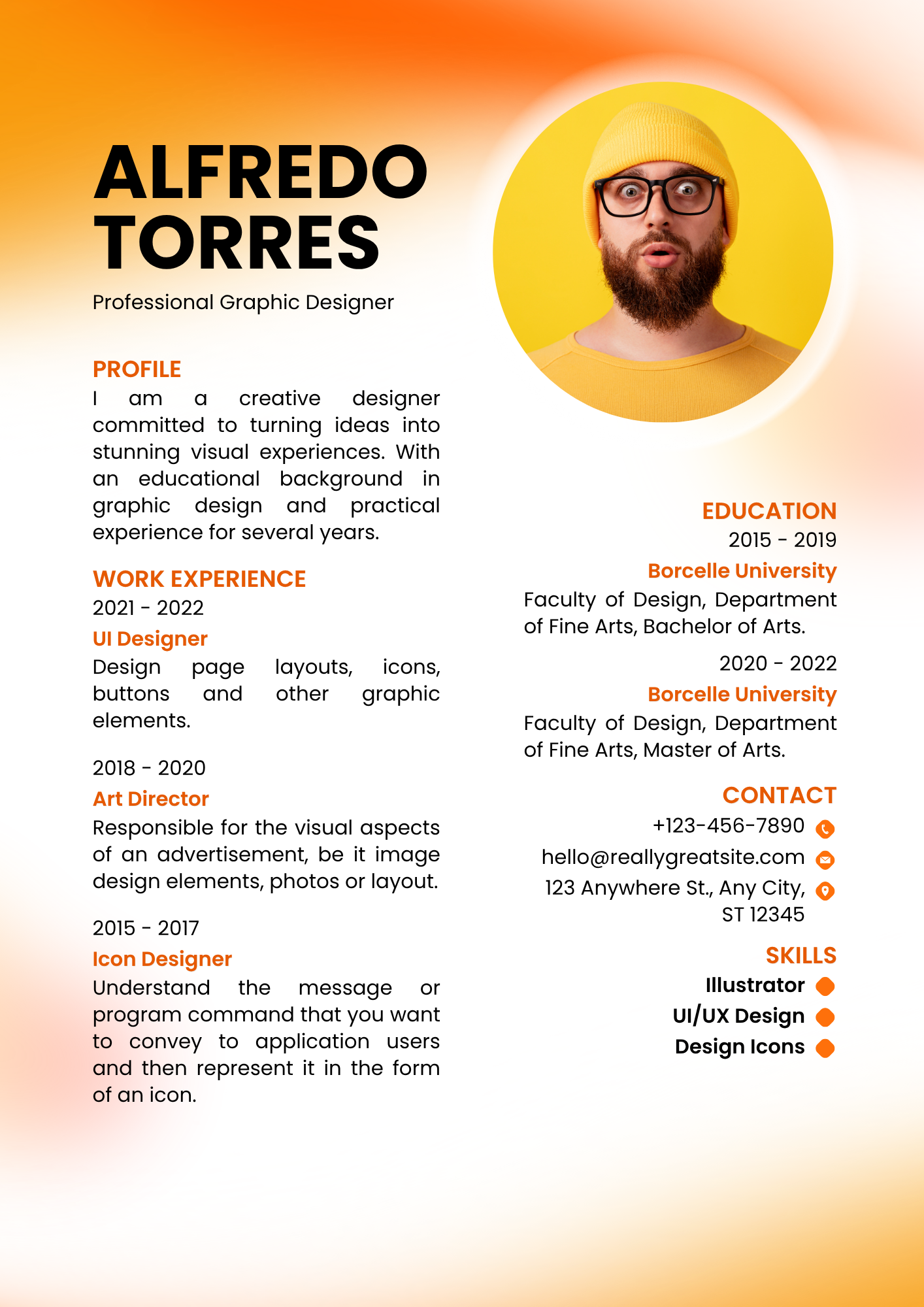 Professional CV Template WX